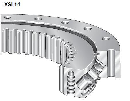 Rolamentos de giro de rolos cruzados de tipo INA XSI （tipo engrenagem interna）